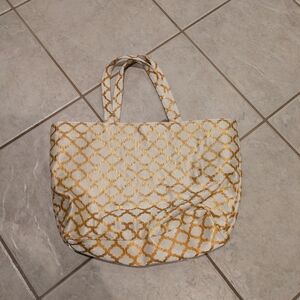 Elegant Gold and Cream Tote Bag